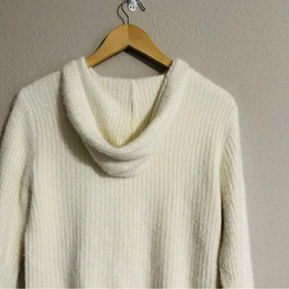 Fornia los angeles crop ivory hoodie sweatshirt size small - Picture 13 of 13